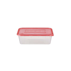 Clear Rectangular Microwave Container With Color Lids