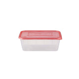 Clear Rectangular Microwave Container With Color Lids