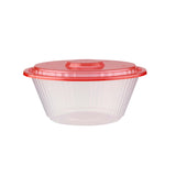 Round Ribbed Microwave Bowl With Color Lid