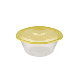 Round Ribbed Microwave Bowl With Color Lid
