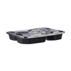 200 Pieces Black Base Rectangular 5-Compartment Container