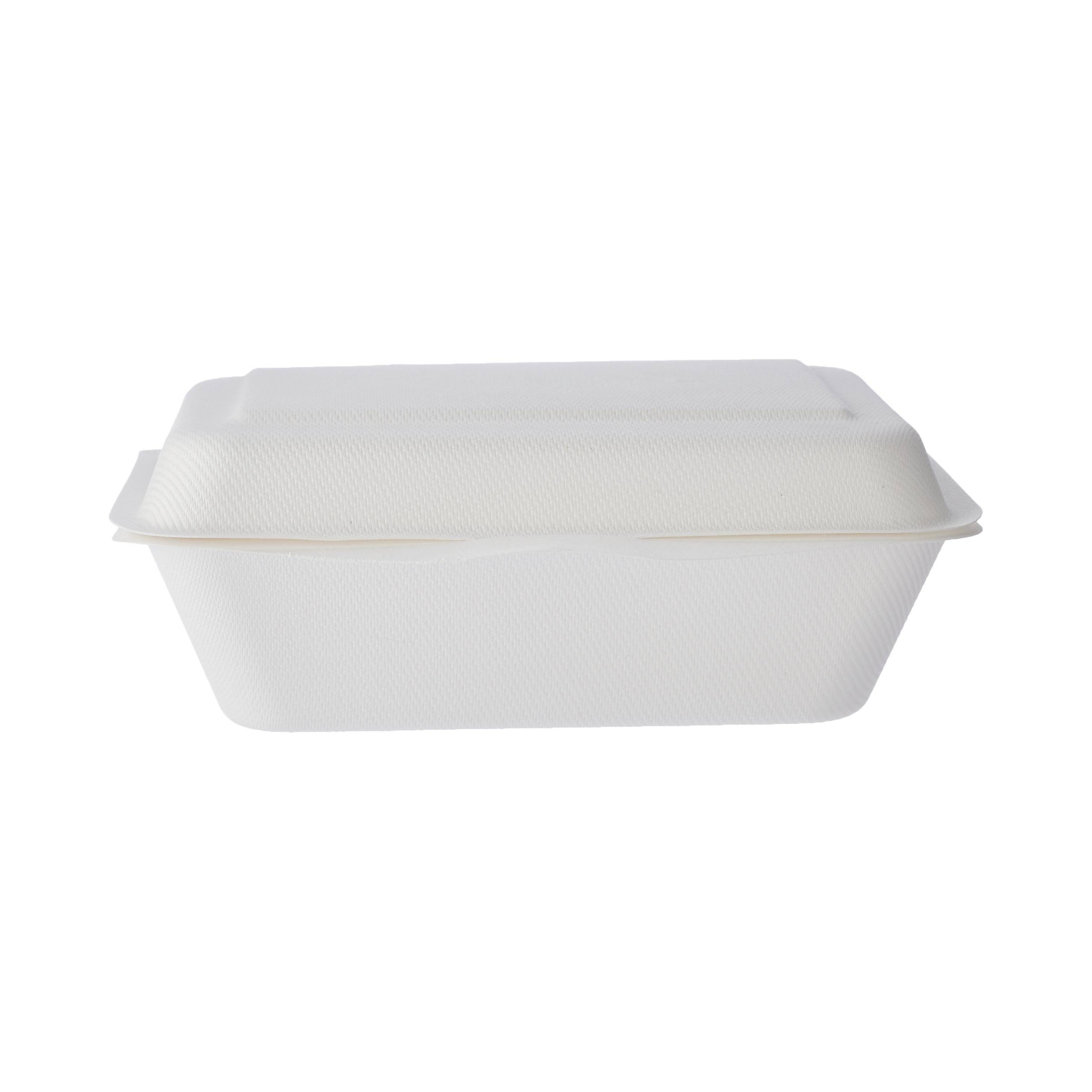 500 Pieces Bio-Degradable Hinged Container 7x5 Inch