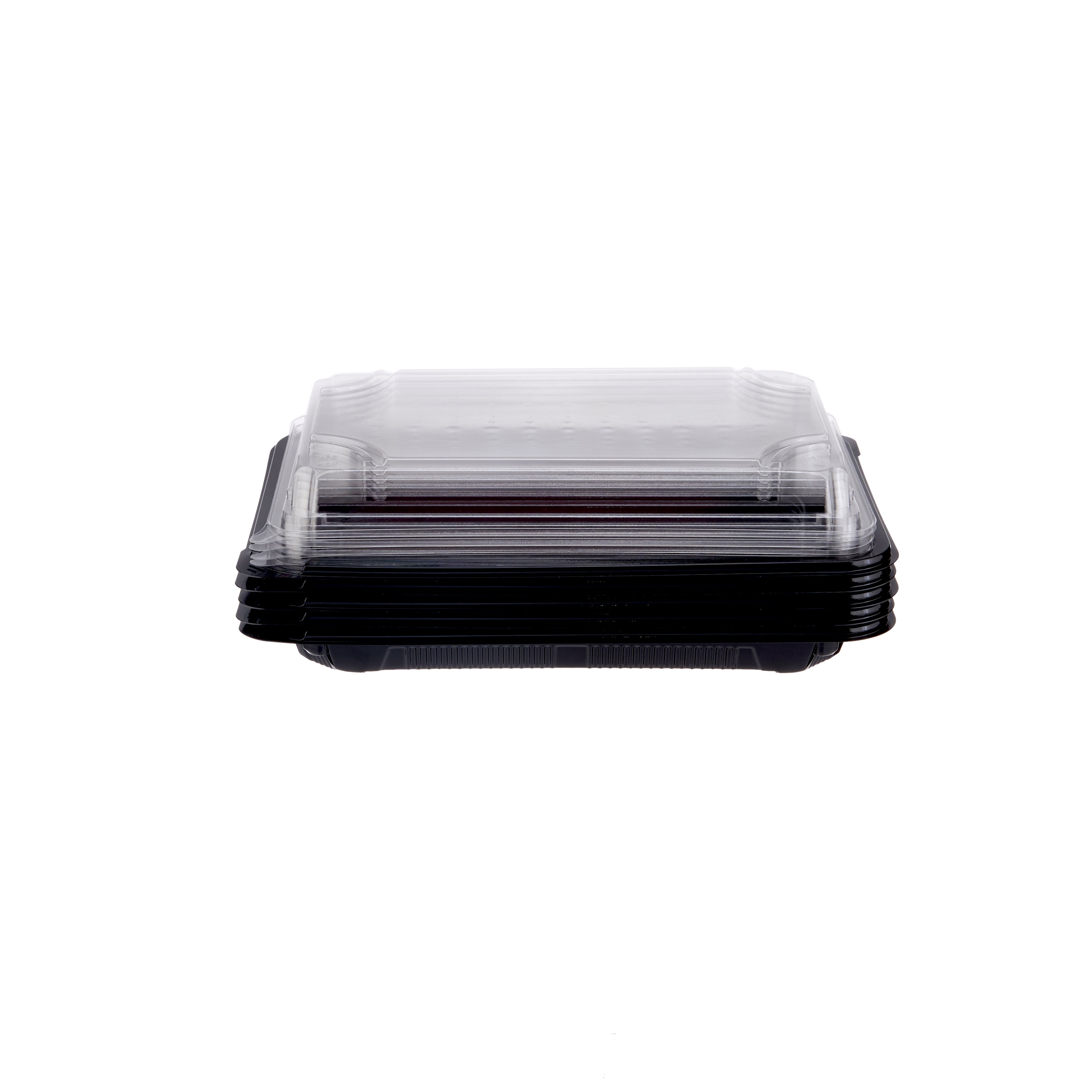 Black Sushi Containers with Lid (254x164x29mm)