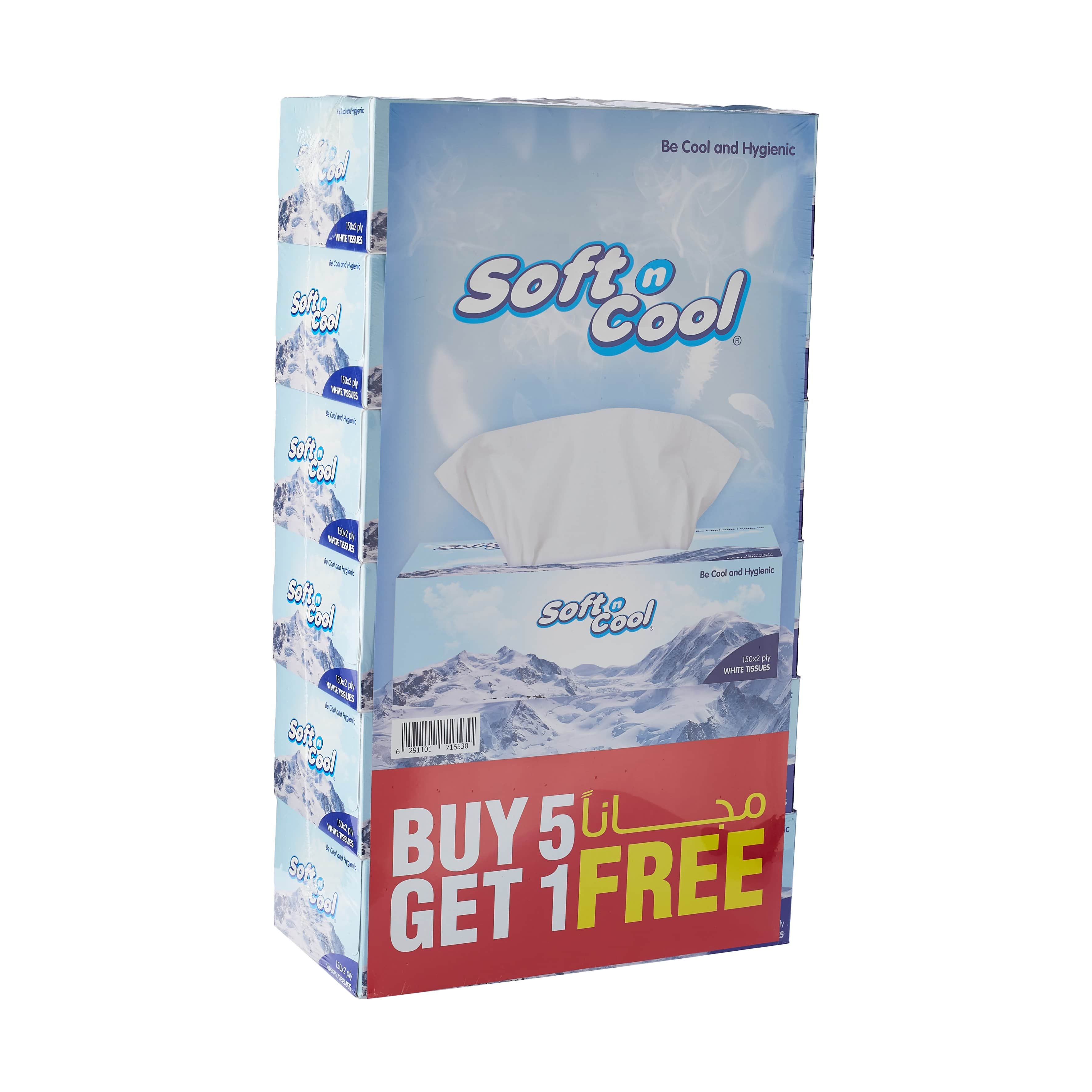 Soft N Cool Facial Tissue 200 X 2 Ply 30 Boxes + 150 X 2 Ply 6 Box