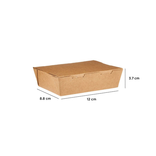 100 Pieces 150 Mm Kraft Lunch Box