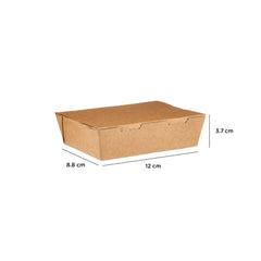 120 Pieces 195 Mm Kraft Lunch Box