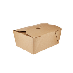 100 Pieces 72 Oz Kraft Pe Takeaway Box