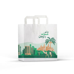 National Day Theme- Flat Handle Paper Bag 250 pcs. Size 29x15x30 cm