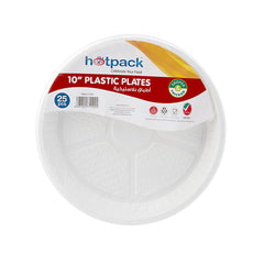 Round Plastic Plate White