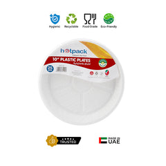 Round Plastic Plate White