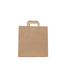 250 Pieces Flat Handle Brown Paper Bags