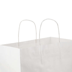 250 Pieces Paper Bag White Twisted Handle