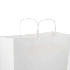 250 Pieces Paper Bag White Twisted Handle