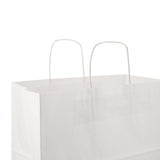 250 Pieces Paper Bag White Twisted Handle 32x12x34 Cm