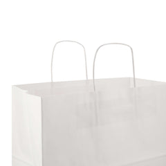 250 Pieces Paper Bag White Twisted Handle