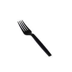 500 Pieces Heavy Duty Fork Black Plastic Individually Wrap