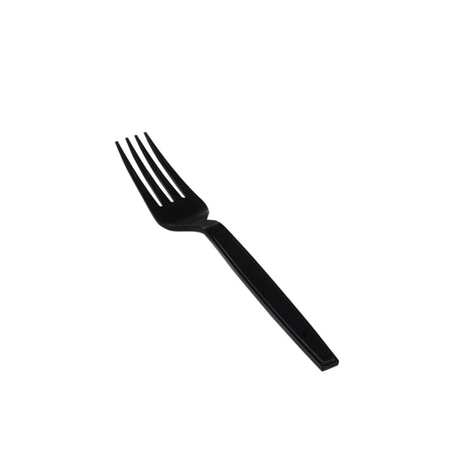 Plastic Heavy Duty Cutlery Black Individually Wrapped