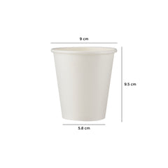 Paper Cups  White  Single Wall Heavy Duty - 1000 Pieces