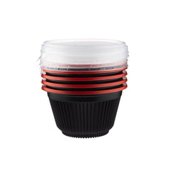 Red & Black Soup Bowl 700 cc with Lids