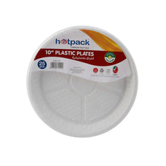 500 Pieces Round Plastic Plate 10 Inch