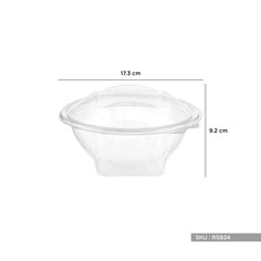 300 Pieces 24 Oz Round Hinged Salad Bowl