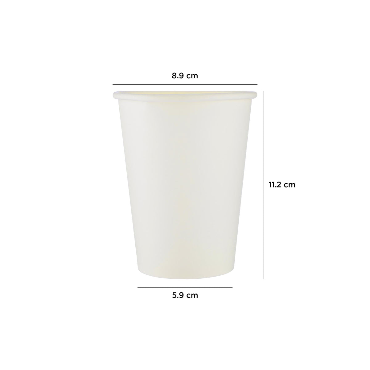 Paper Cups  White  Single Wall Heavy Duty - 1000 Pieces