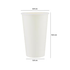 Paper Cups  White  Single Wall Heavy Duty - 1000 Pieces