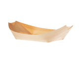 صينية قارب خشبية يمكن التخلص منها