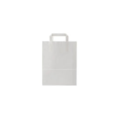 Paper Bag White Flat Handle 250 Pieces