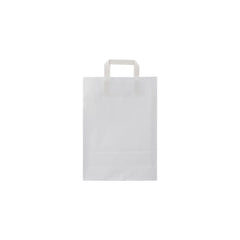 Paper Bag White Flat Handle 250 Pieces