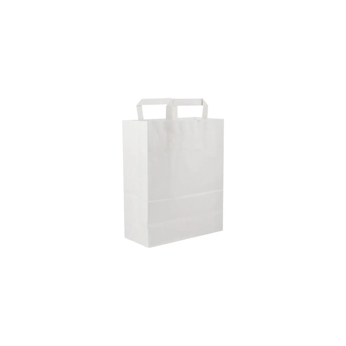 Paper Bag White Flat Handle 250 Pieces
