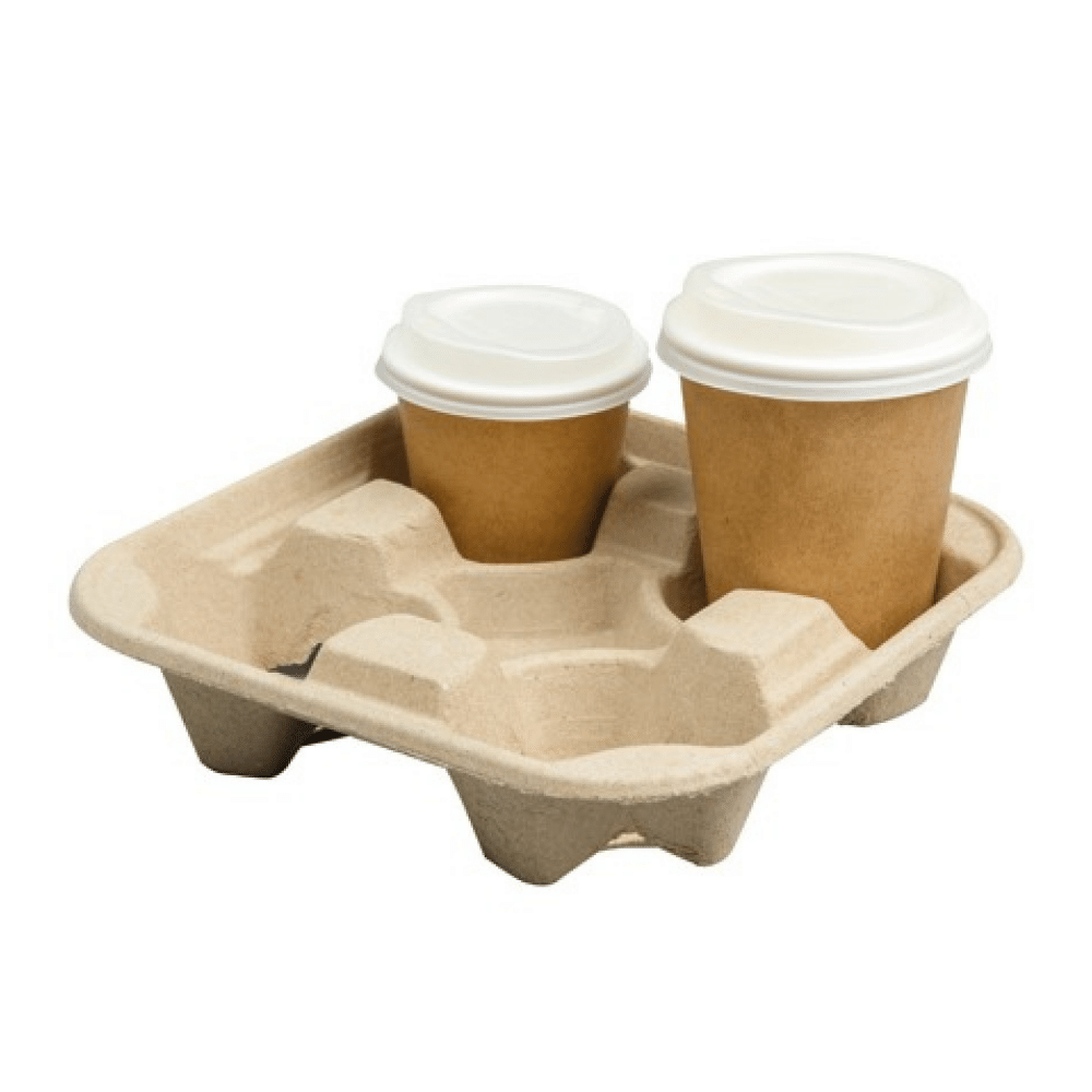 250 Pieces Paper Corrugated 4-cup Holder –