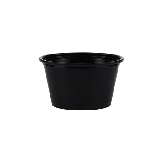 2500 Pieces Black Portion Cup 100CC - Hotpack Saudi