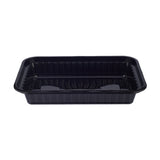 150 Pieces Black Base Rectangular Container 28 Oz With Lids