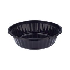 Black Base Round Container 24 oz With Lids