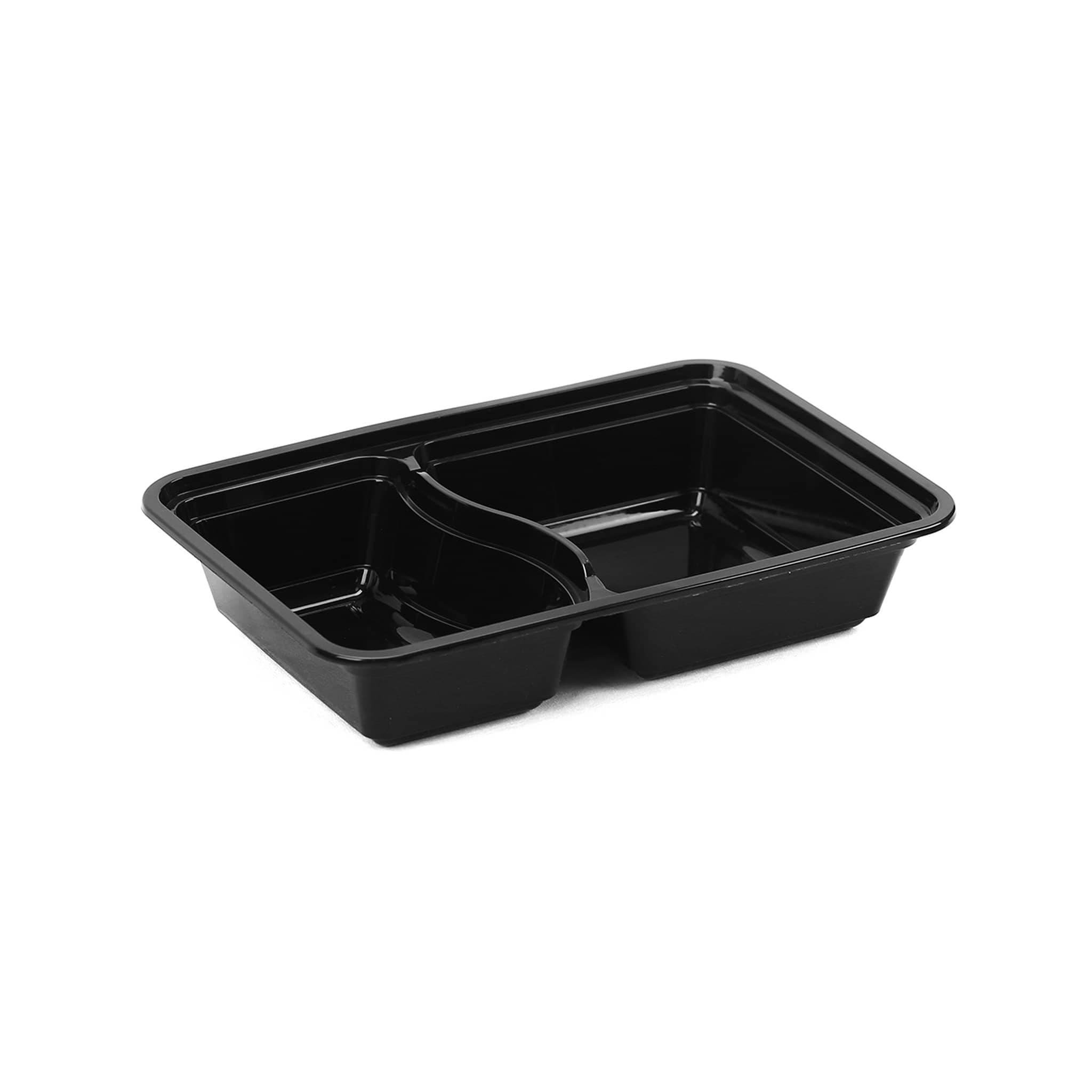 Black Base Rectangular 2-Compartment Container Base Only