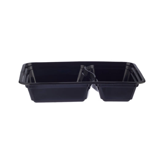 Black Base Rectangular 2-Compartment Container Base Only 300 Pieces