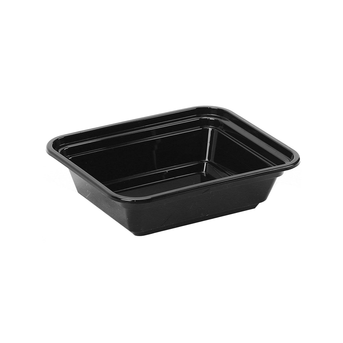 300 Pieces Black Base Rectangular Container 12 Oz Base Only