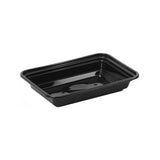 Black Base Rectangular Microwavable Container 50 Pieces