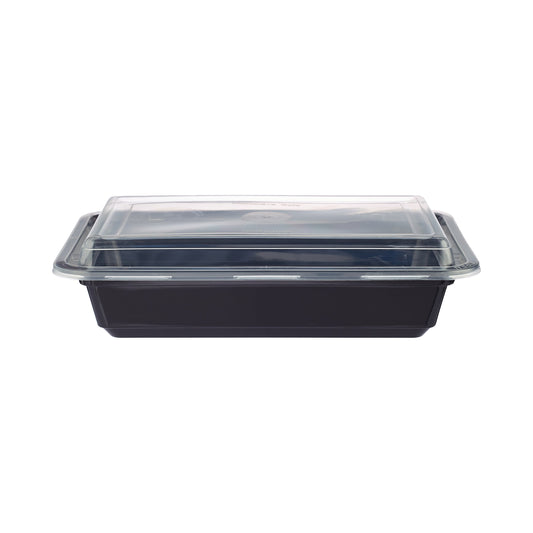 5 Pieces Black Base Rectangular Container With Lid