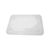 150 Pieces Black Base Rectangular Container 58 Oz Lids Only