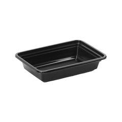 300 Pieces Black Base Rectangular Container 8 oz (250 ml)