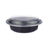 5 Pieces Black Base Round Container With Lid