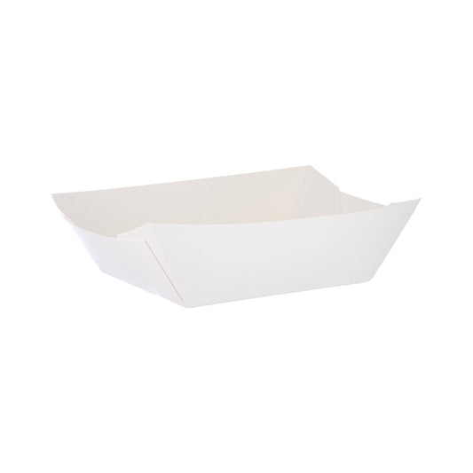 Hotpack White Paper Boat Tray Large