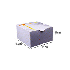 Printed  White Cake Box 15x15 Cm with dimension