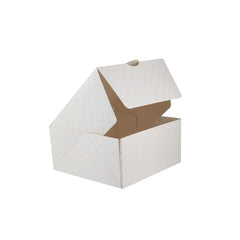 Hotpack Printed White Cake Box 15x15 Cm