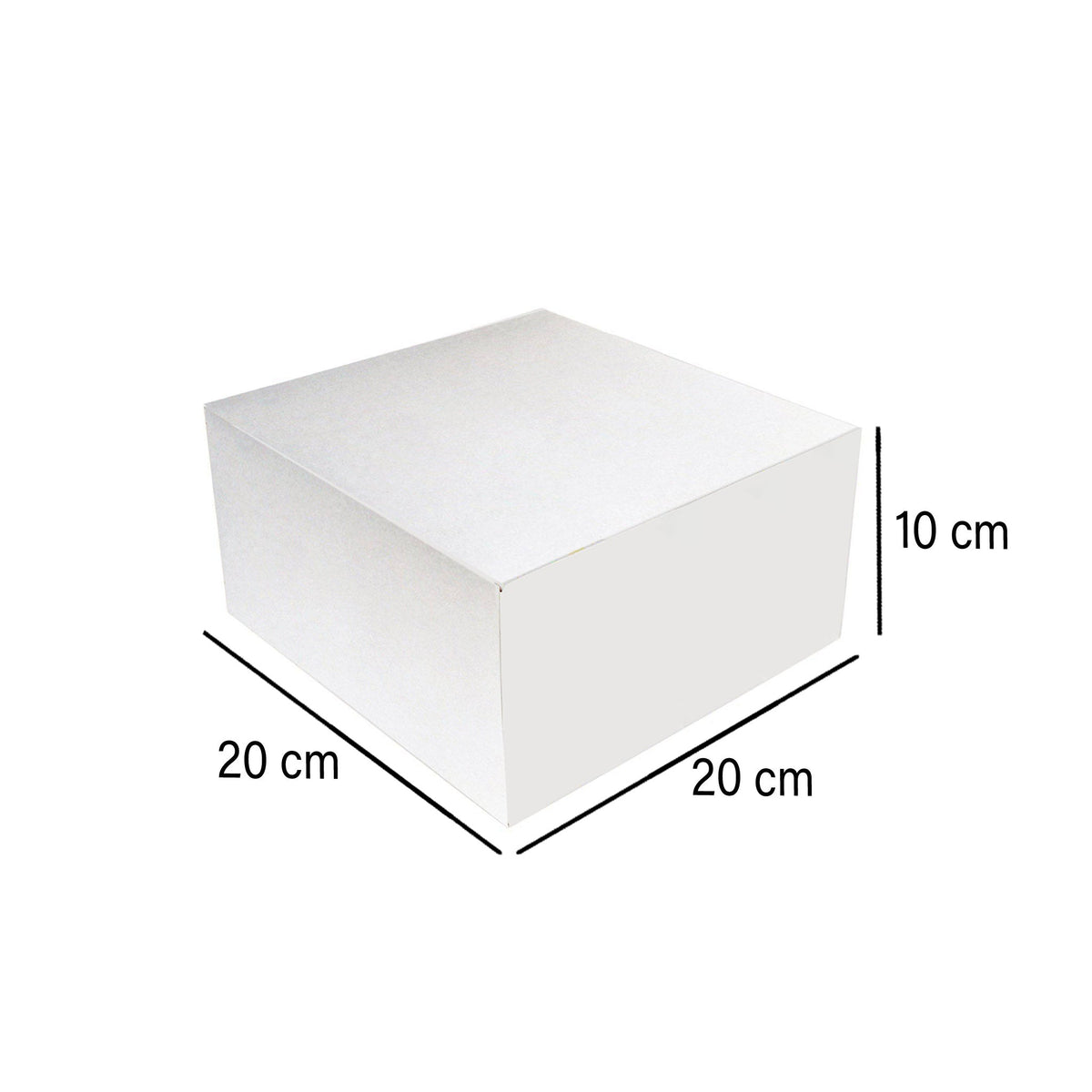 White Cake Box 100 Pieces 20 x 20cm - Hotpack Global