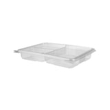 300 Pieces Clear 3-Compartment Container with Lids