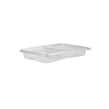 300 Pieces Clear 3-Compartment Container with Lids