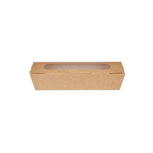 Kraft Baguette Box - Hotdog box With Window